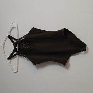 Charlotte Russe Brown Halter Bodysuit